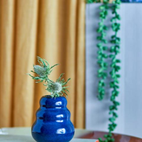 Faramir Vase, Blue, Grès