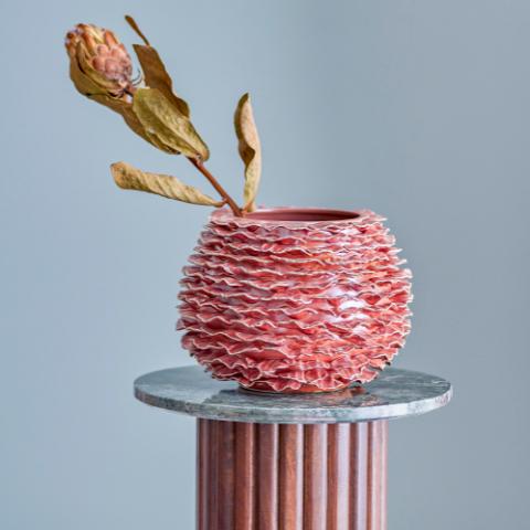Morwen Vase, Rose, Stoneware