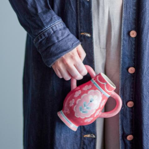 Odina Vase, Rose, Grès