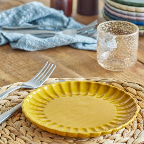 Latina Plate, Yellow, Stoneware