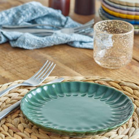 Latina Plate, Green, Stoneware
