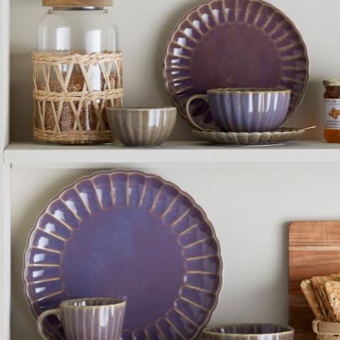 Latina Plate, Purple, Stoneware