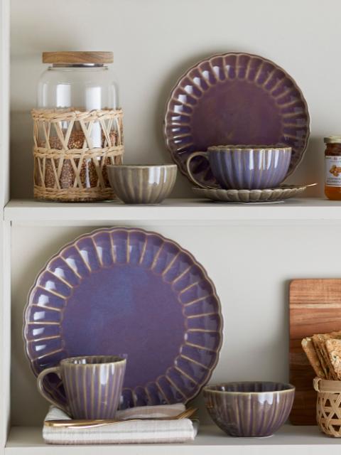 Latina Plate, Purple, Stoneware