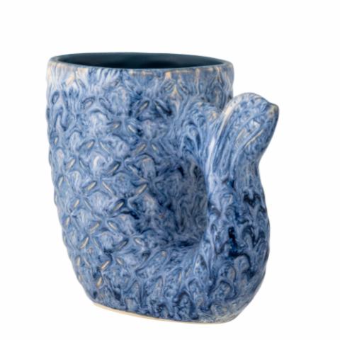 Ariella Vase, Bleu, Grès