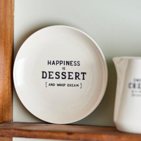 Wendy Assiette, Blanc, Grès