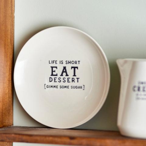 Wendy Assiette, Blanc, Grès