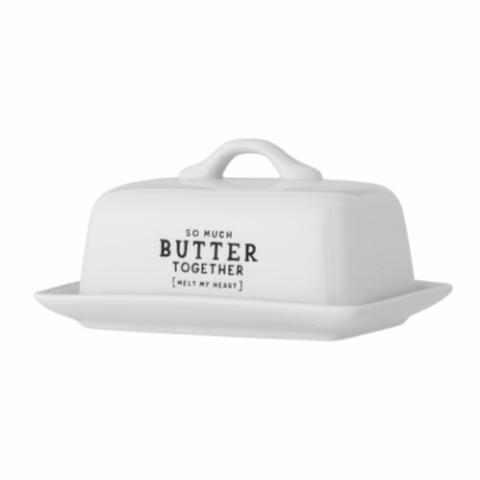 Wendy Butter Box, White, Stoneware