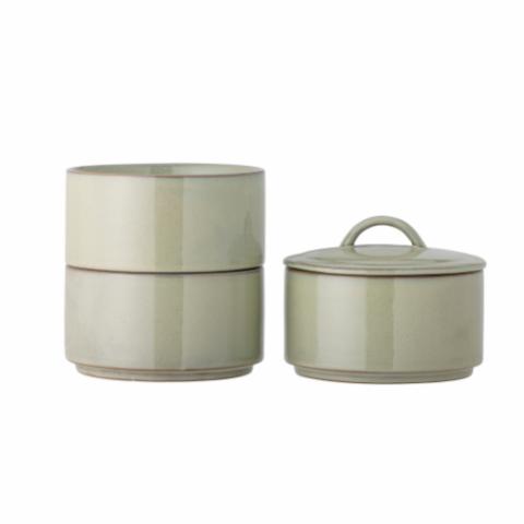 Ebba Jar w/Lid, Green, Stoneware