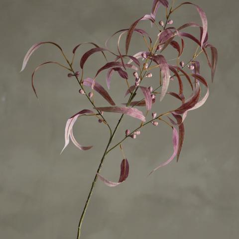 Eucalyptus Stilk, Rød, Kunstige Blomster