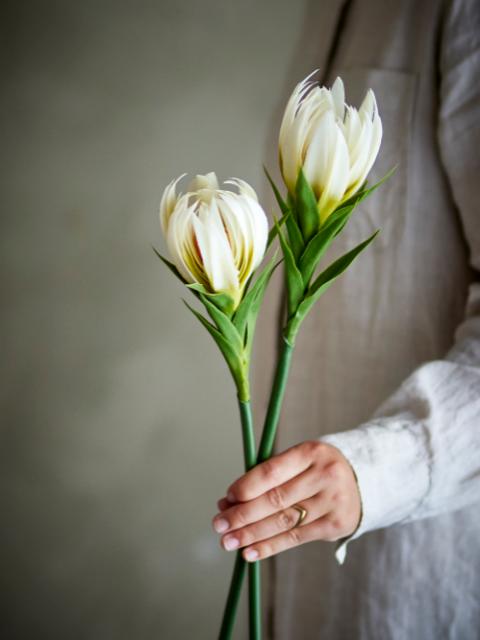 Lily Stem, White, Artificial Flowers