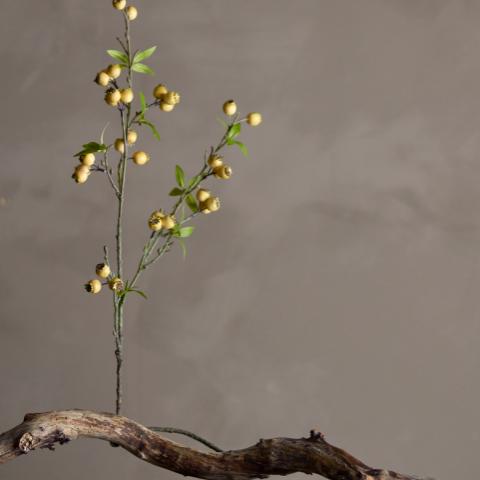 Hawthorn Zweig, Gelb, Künstliche Blumen
