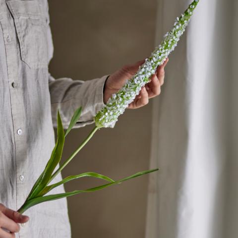 Foxtail Tige, Blanc, Fleurs artificielles