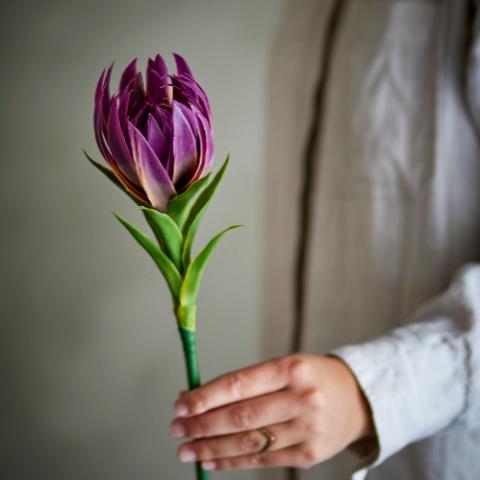 Lily Stem, Purple, Artificial Flowers
