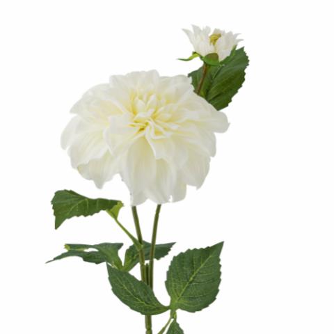 Dahlia Tige, Blanc, Fleurs artificielles