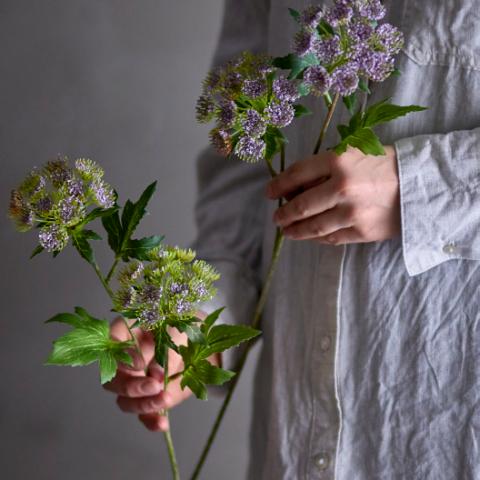Throatwort Tige, Violet, Fleurs artificielles