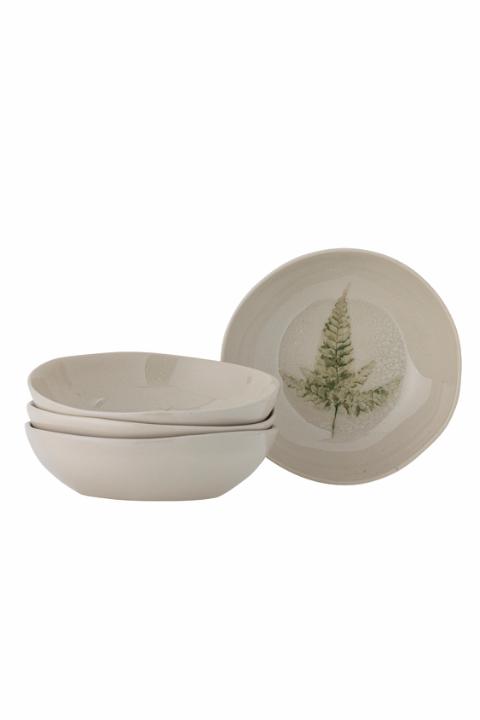 Bea Plate Deep, Multipack, Nature, Stoneware