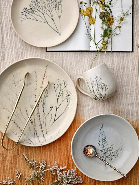 Bea Plate Deep, Multipack, Nature, Stoneware