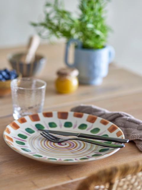 Shama Asiette, Lot de Plusieurs, Multicolore, Grès