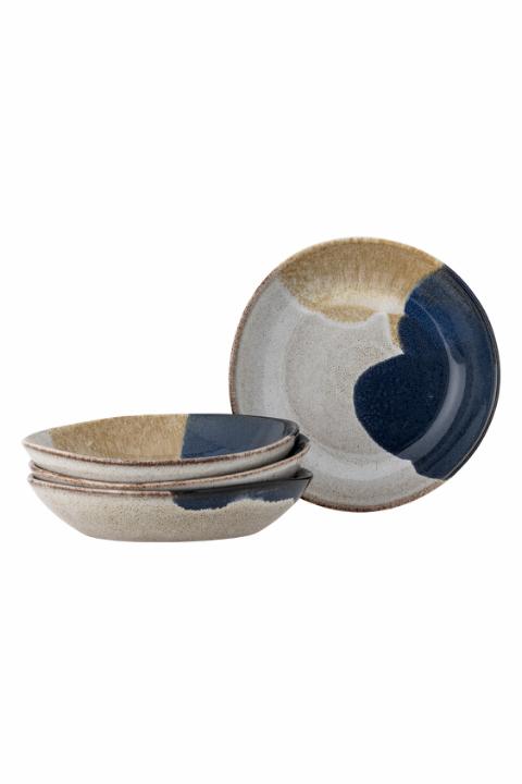 Jules Plate Deep, Multipack, Blue, Stoneware