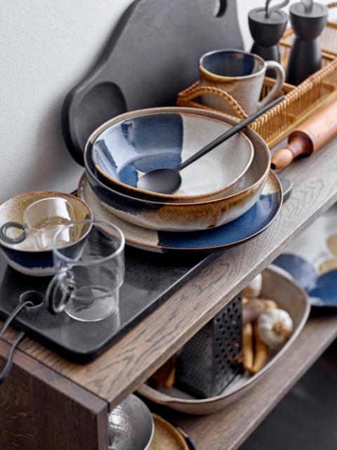 Jules Plate Deep, Multipack, Blue, Stoneware