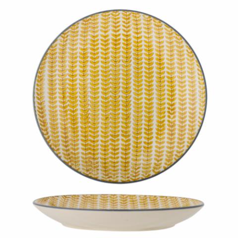Maple Plate, Yellow, Stoneware