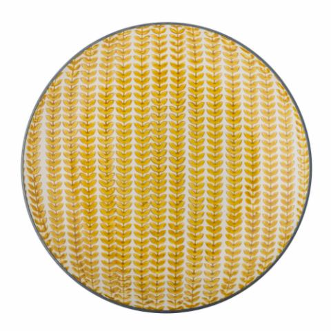 Maple Plate, Yellow, Stoneware