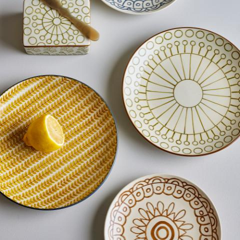 Maple Assiette, Jaune, Grès