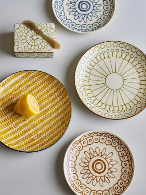 Maple Plate, Yellow, Stoneware