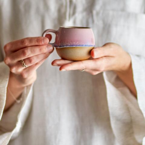 Paula Tasse à expresso, Rose, Grès