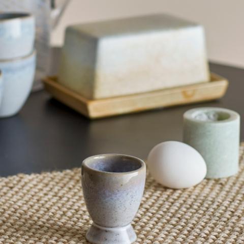 Paula Egg Cup, Blue, Stoneware