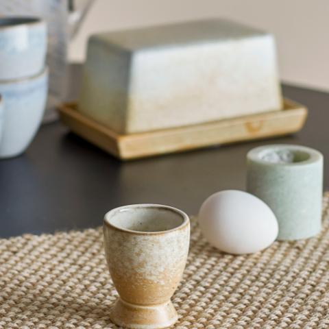 Paula Egg Cup, Nature, Stoneware