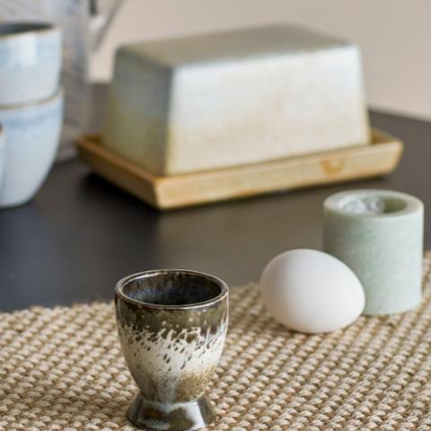 Paula Egg Cup, Grey, Stoneware