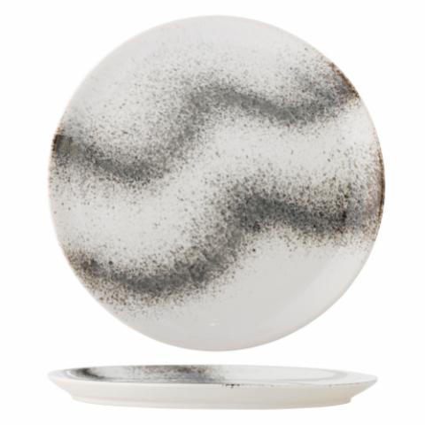 Paula Assiette, Gris, Grès