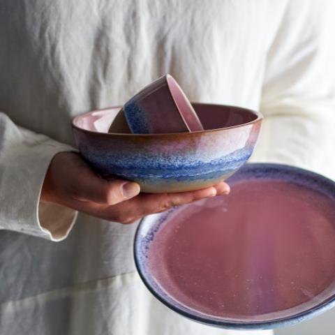 Paula Assiette, Rose, Grès