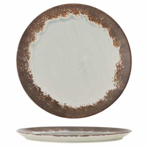 Paula Plate, Brown, Stoneware