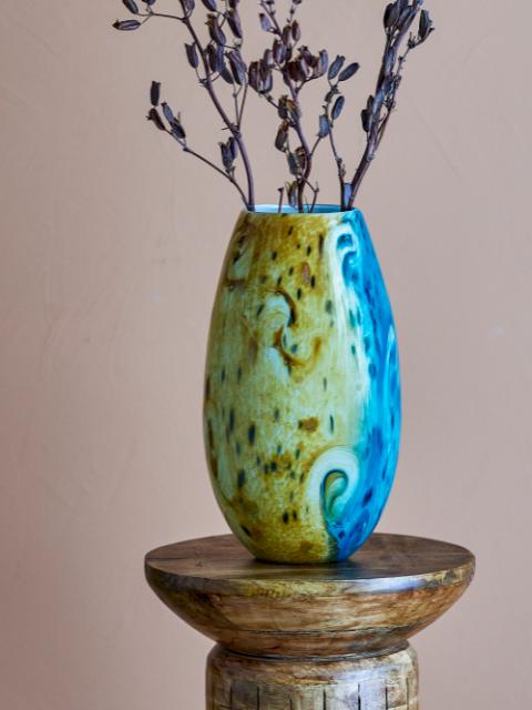 Kalian Vase, Blue, Glass