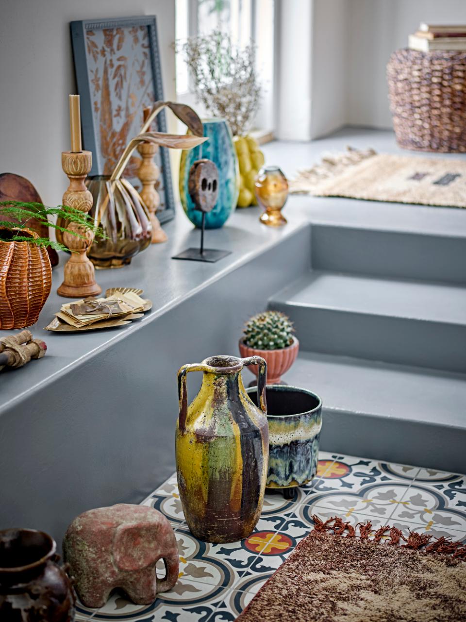 Kalian Vase, Blau, Glas