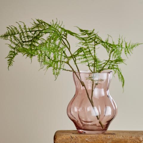 Tava Vase, Rose, Verre