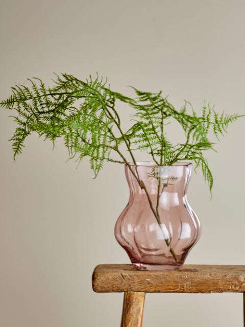 Tava Vase, Rose, Glass