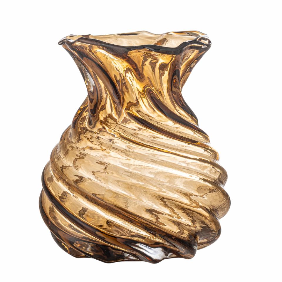 Vase Rond Design Galupa 25cm Marron Clair Vase Rond Design Galupa 25cm Marron Clair