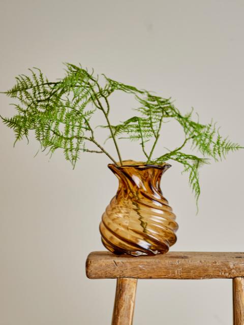 Rylo Vase, Brown, Glass