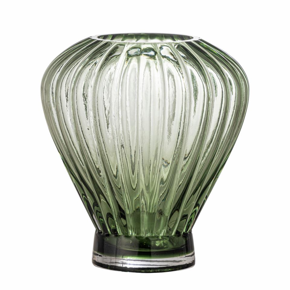 Reeve Vase, Grün, Glas
