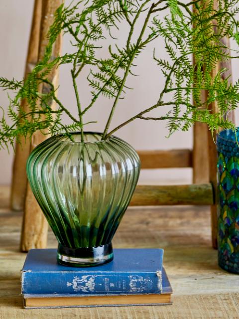 Reeve Vase, Verte, Verre
