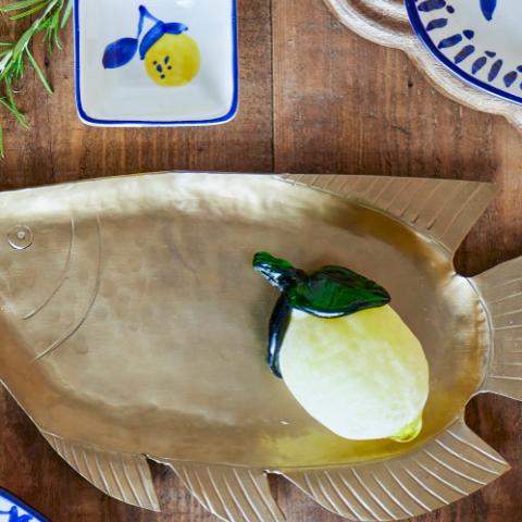 Limone Deko, Gelb, Glas