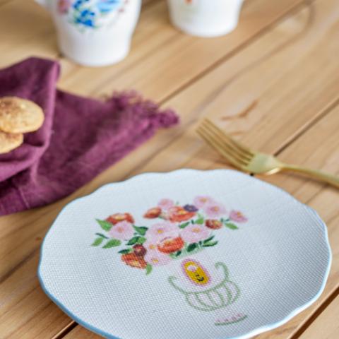 Dorothy Assiette, Blue, Grès