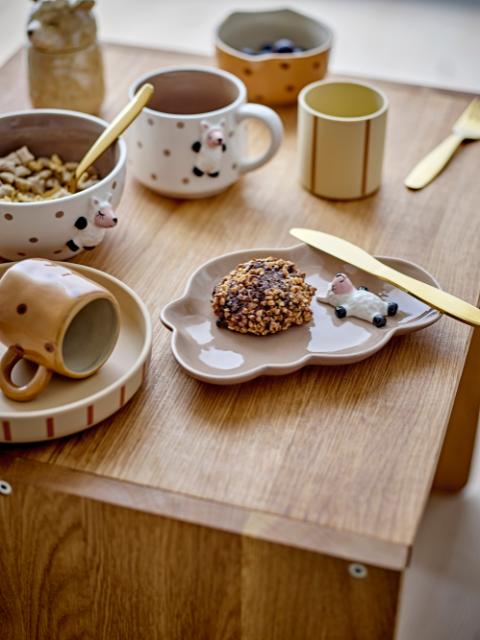 Dolly Plate, Brown, Stoneware