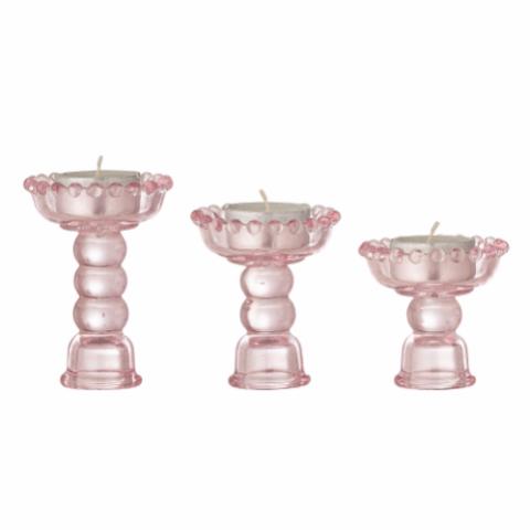 Delphia Bougeoir, Rose, Verre