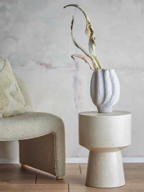 Cove Vase, Blanc, Grès