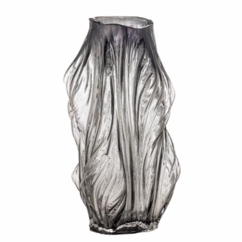 Tulla Vase, Grey, Glass