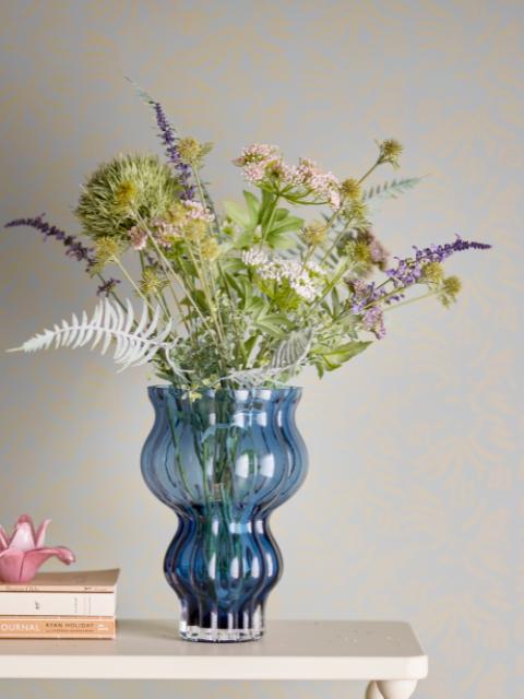 Zanna Vase, Blue, Glass
